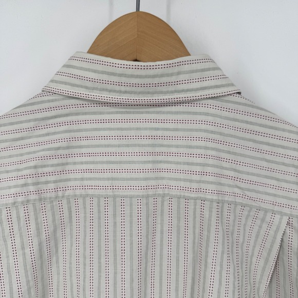 Oliver Spencer Mens Button Up Shirt Striped Short Sleeve‎ Size 16 - Picture 4 of 7